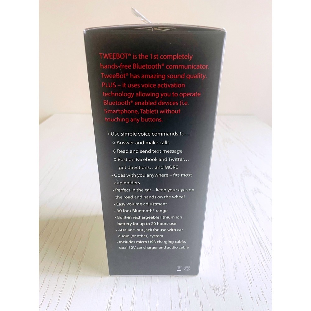 NIB TweeBot Portable Hands Free Communicator Voice Activated Bluetooth‎ Speaker - Picture 4 of 8